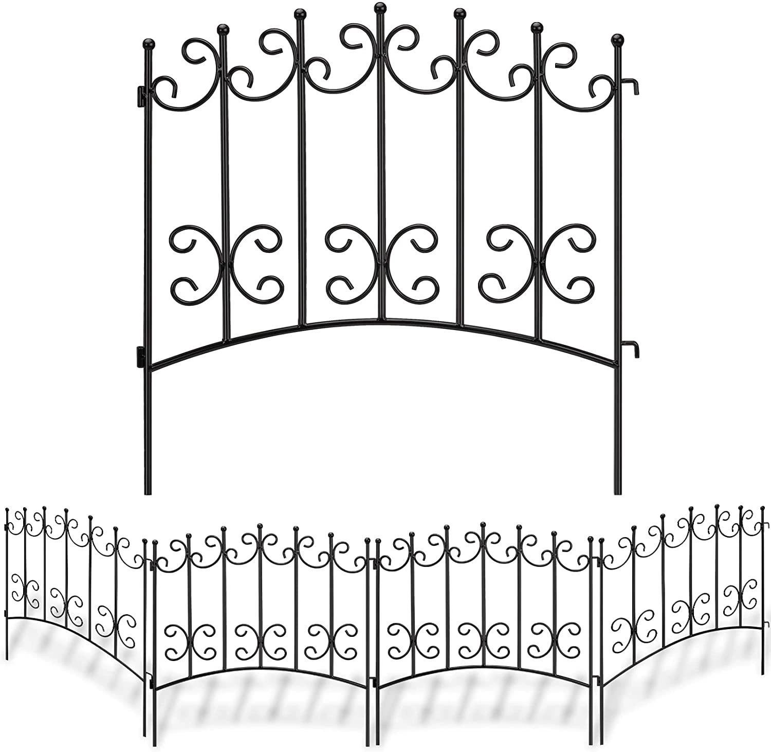 Железная открытая терраса садовая терраса ландшафтный боковой забор от пола до пола декоративный забор цветник собачий забор забор