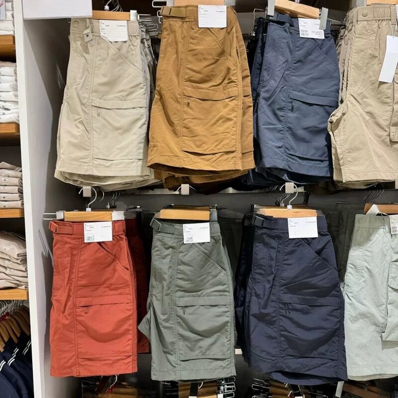 Summer Waterproof Nylon Functional Work Shorts for Men and Women, Casual Mid-Length Loose Sports Shorts 463870