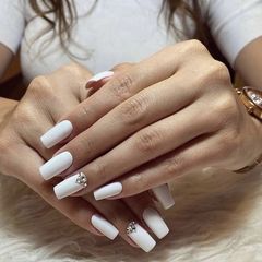 Yabai Solid-Color Wearable Nails, Instagram-Famous Fake Nail Designs—Wholesale, European-Style Square Tips with Rhinestones, Exclusively for Cross-Border Markets