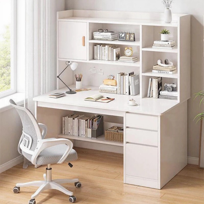 Multifunctional desk and bookshelf integrated table for bedroom, home use, desktop computer, student writing and study storage desk and chair combination Multifunctional desk and bookshelf integrated table for bedroom, home use, desktop computer, student writing and study storage desk and chair combination