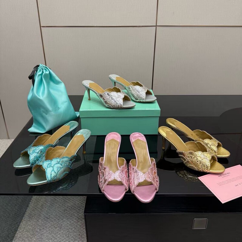 26Th Annual Mermaid Scale Rhinestone Stiletto Heel Sandals for Women, Genuine Leather, Elegant High Heel Sandals to Pair with Dresses