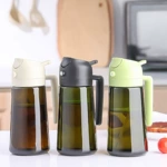 新款避光玻璃瓶喷油壶厨房两用喷油瓶二合一家用玻璃油壶470ML