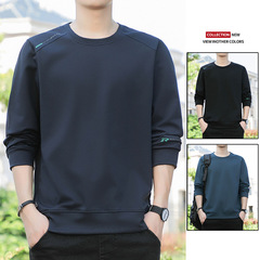 2025 新しい秋長袖 Tシャツメンズ秋服ラウンドネックトップス春と秋の大きいサイズのスウェットシャツ秋のジャケット