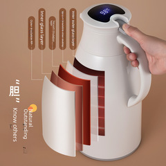 JEKO Insulated Thermos Flask Household Glass Inner Layer Stainless Steel Hot Water Bottle Thermal Bottle Insulated Water Bottle Coffee Pot