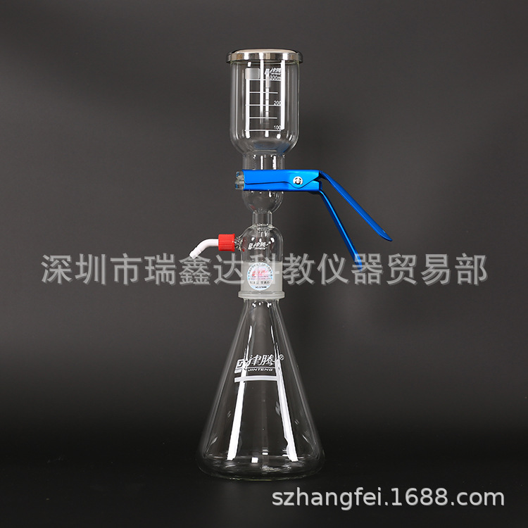 津腾溶剂过滤器250ml/500ml/1L/2L砂芯过滤装置高硼硅砂芯装置