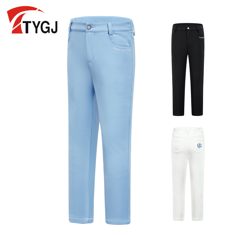 New Children Golf Clothes Girls Teenagers Autumn and Winter Thin Velvet Warm Waterproof Clothing Pants Children's Wear Trousers