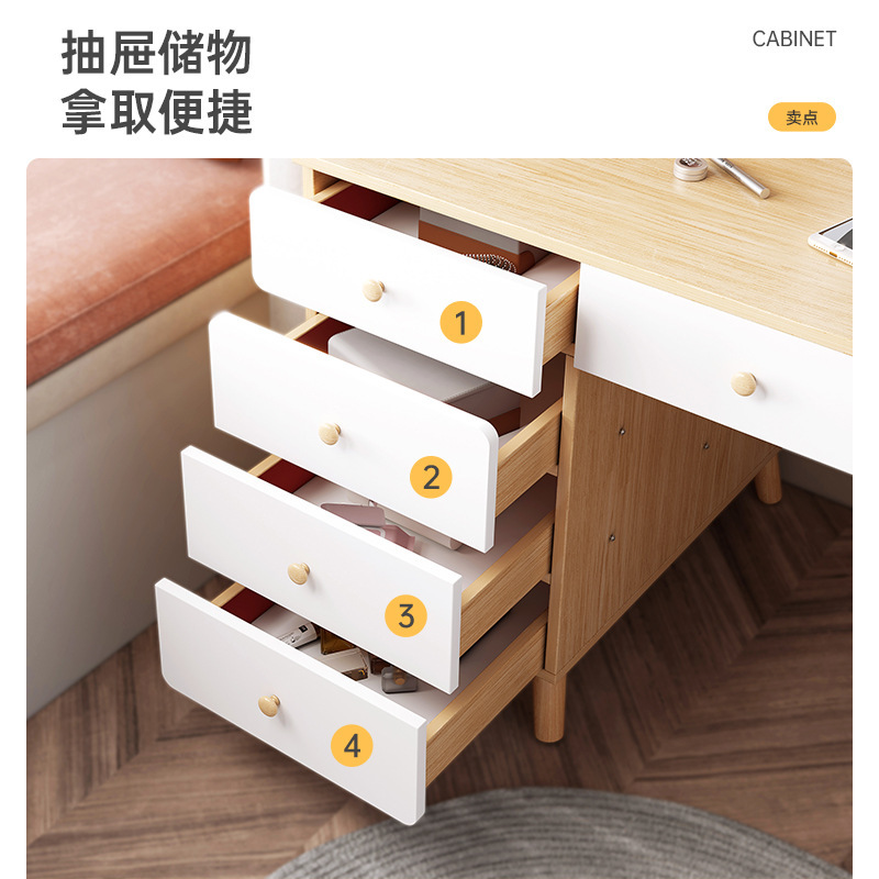 Luz lujo tocador dormitorio moderno simple pequeño apartamento en línea celebridad ins estilo pecho de cajones gabinete de almacenamiento integrado espejo de mesa de maquillaje