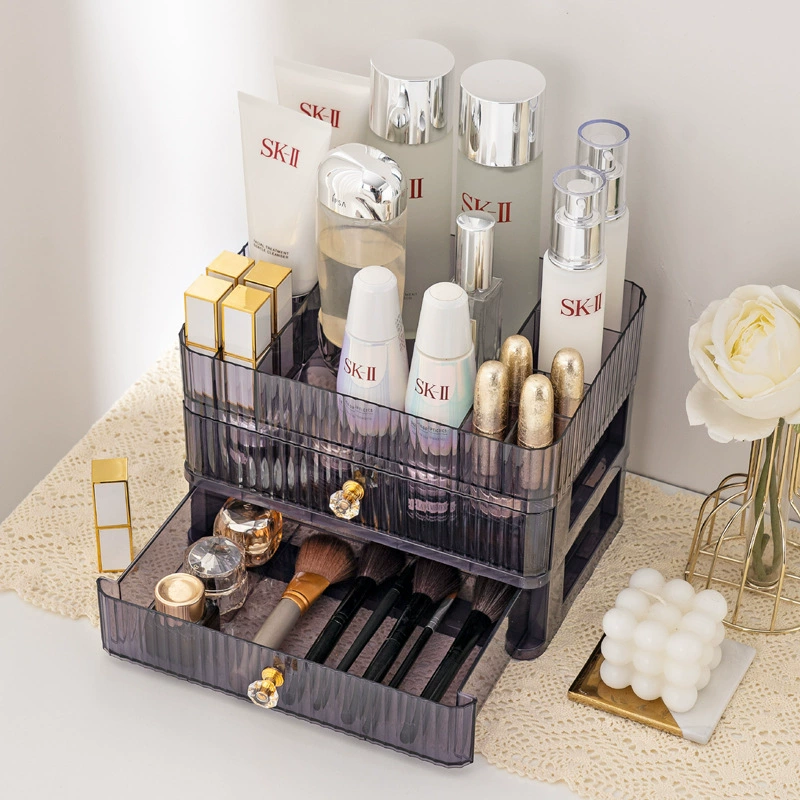 Table storage box, cosmetic plastic storage system, lipstick for skin care