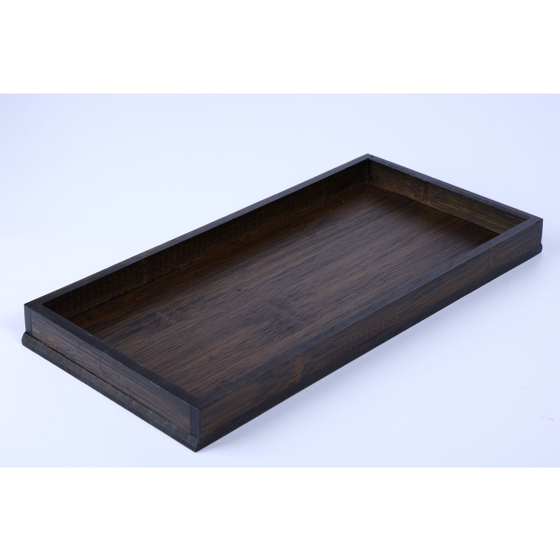 Sofá de bambú transfronterizo reposabrazos bandeja plegable de frutas y bocadillos bandeja de comedor de madera maciza sala de estar bandeja de almacenamiento doméstico