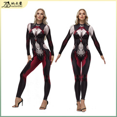 秋季跨境货源女式紧身连体衣cos服电影角色数码印花派对扮演服饰