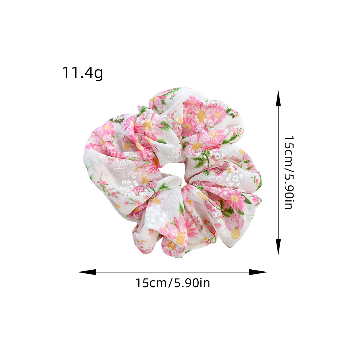 Pequeña fresca super inmortal retro flor triturada arco de cabello damas elegante cuerda de cabeza temperamento simple dulce cuerda de cabello mujer