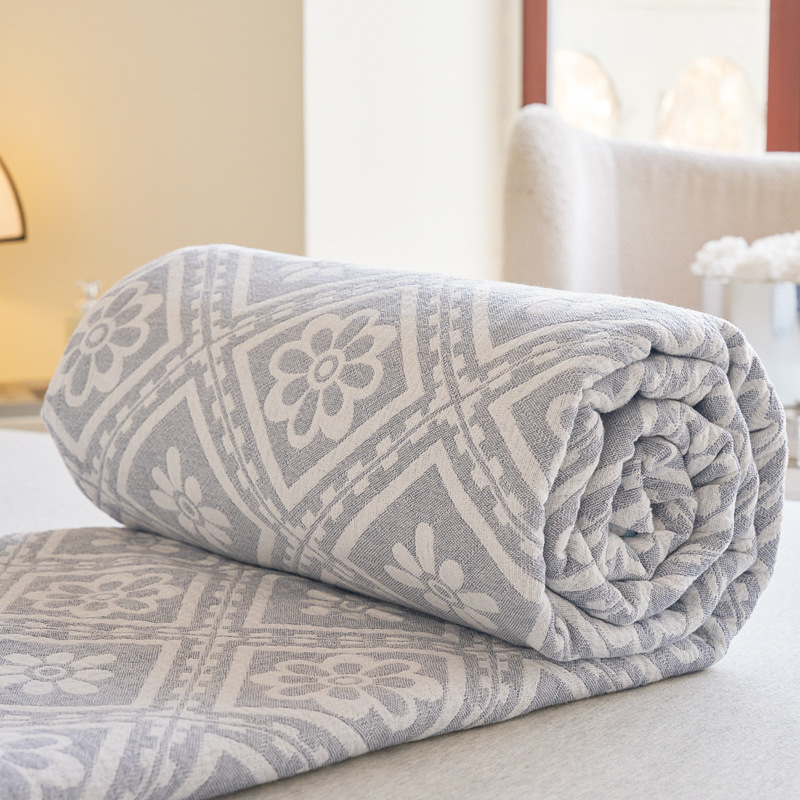 ins小清新夏凉被a类母婴级全棉三层纱毛巾被凉感被空调被可水洗被