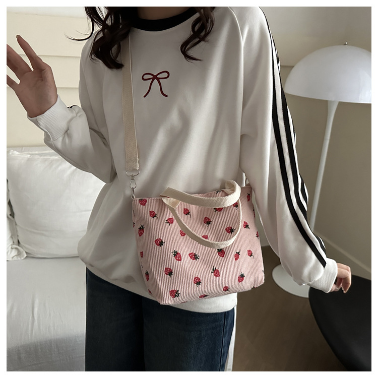 Canvas bag for women 2024 New large-capacity handbag, printed tote bag, niche design, artistic single-shoulder bag for work undefined