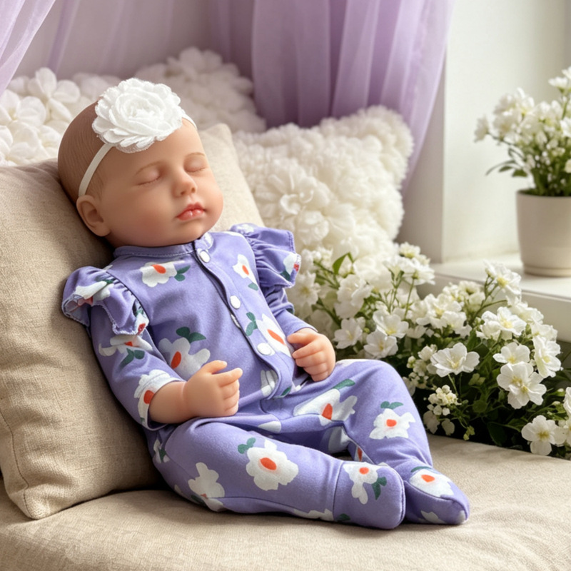 50cm new model one-piece outfit cross-border realistic baby doll Loulou, hand-painted with exquisite 3D skin and full silicone body 50cm new model one-piece outfit cross-border realistic baby doll Loulou, hand-painted with exquisite 3D skin and full silicone body