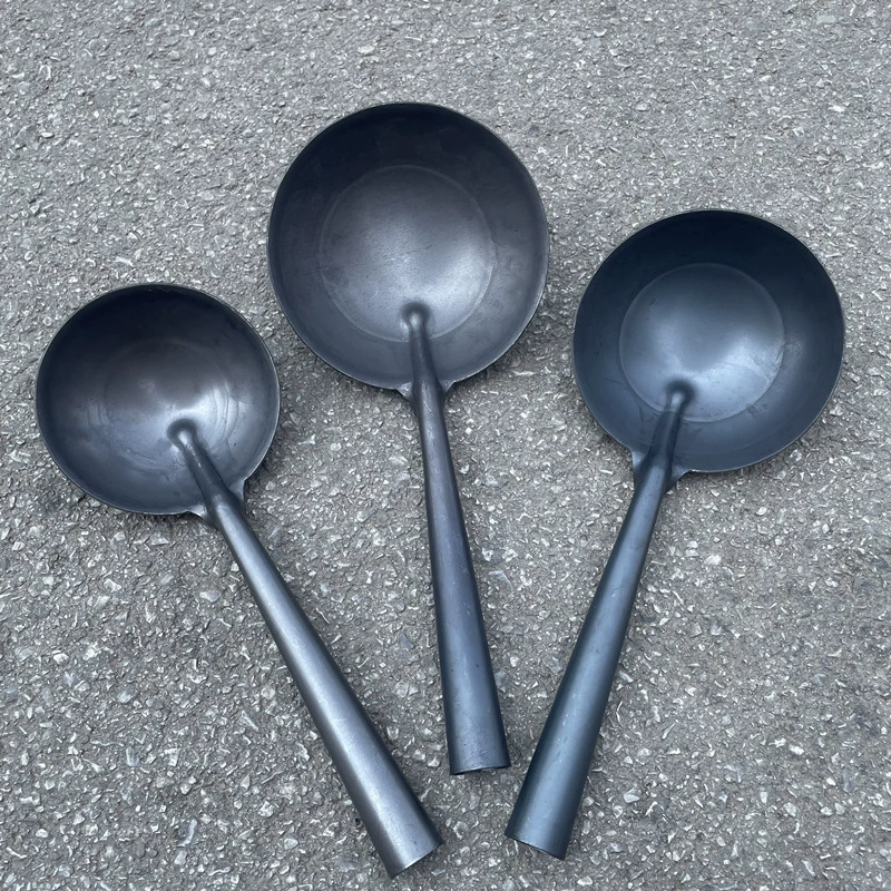Стальной кожаный Железный Ковш железная ложка водяной ковш ложка воды стальной ковш стальная ложка разведения ковша железная Лопата утолщенный шпатель масло суп ложка почва ковш