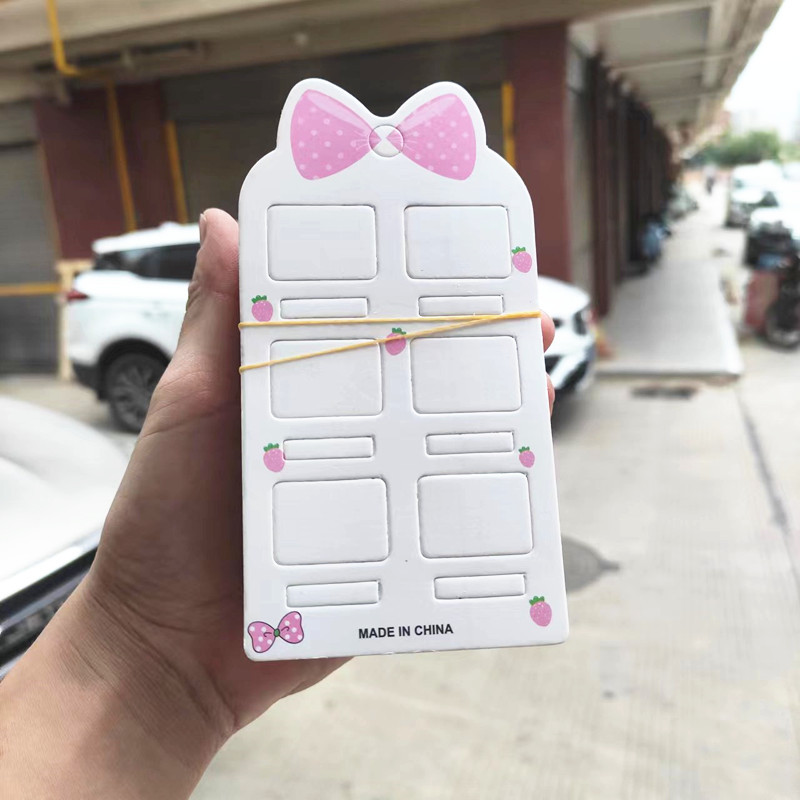 100 hojas de un paquete de tarjetas de horquilla, tarjetas de clip largas y cortas de estilo coreano, tarjetas de papel de cartón con clip para puestos callejeros
