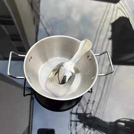 304不锈钢碗泡面碗加厚家用学生隔热双耳碗小吃碗食堂卡皮巴拉勺