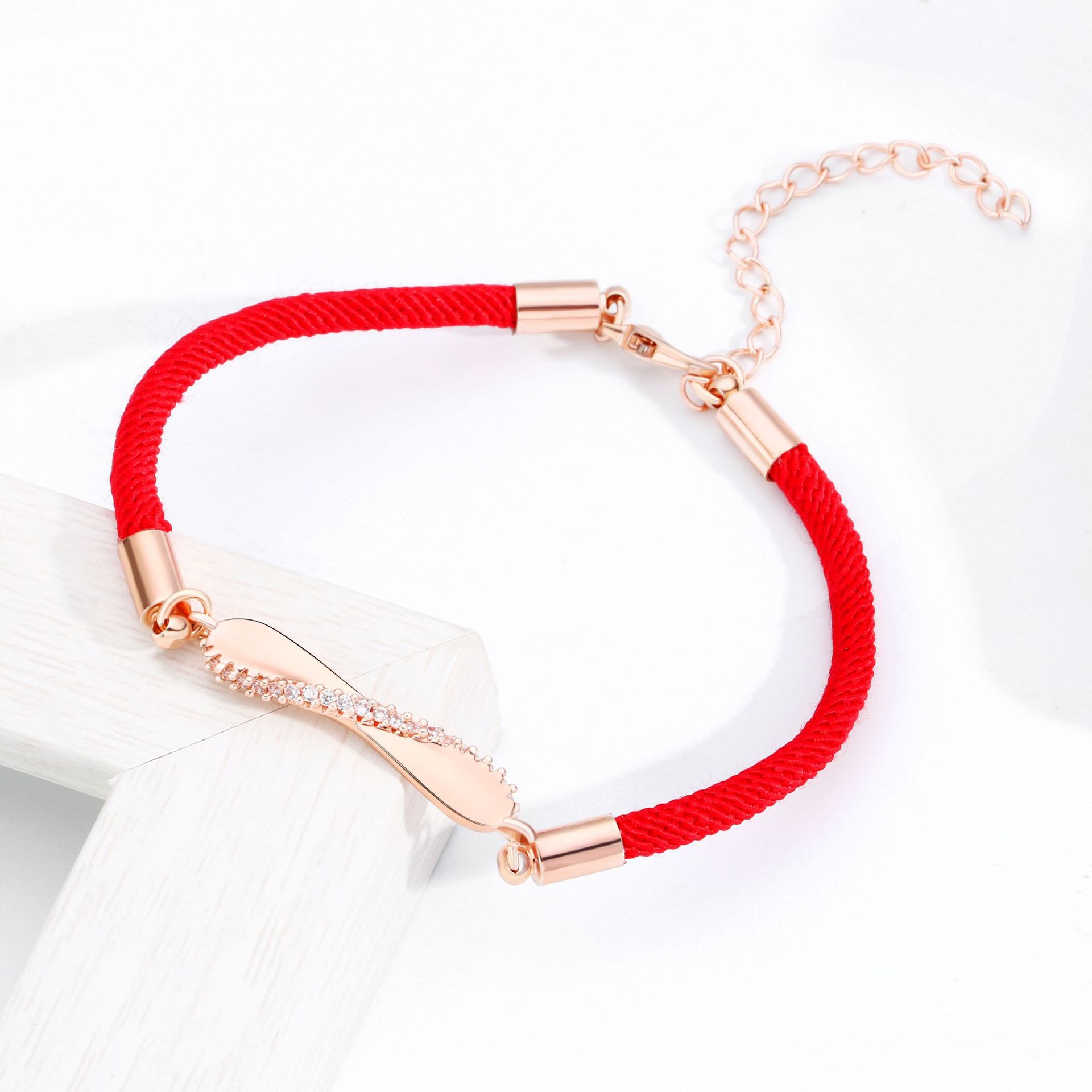 Alloy, Copper Material Simple Style Waves Alloy Copper Woven Chain String Bracelets Wholesale
