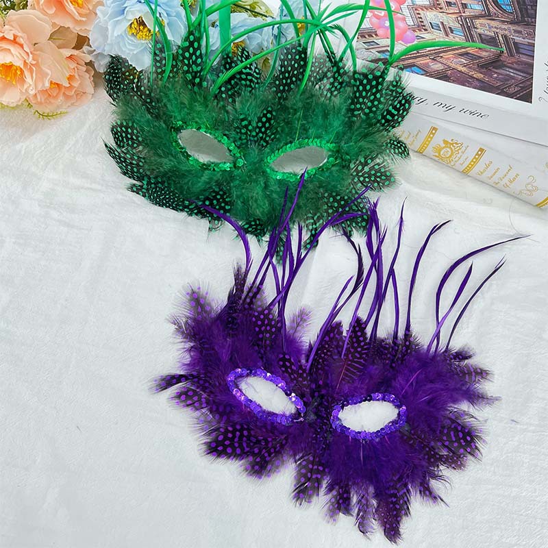 Nueva máscara veneciana pluma de sequela carnaval brasileño desfile accesorios de maquillaje baile máscara de maquillaje