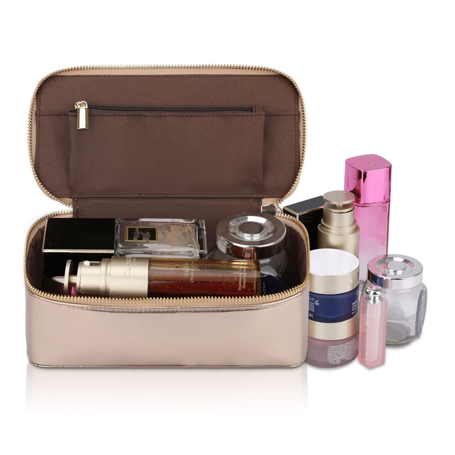 韩版新款PU化妆包 便携化妆品收纳包 大容量旅行皮革洗漱包盒