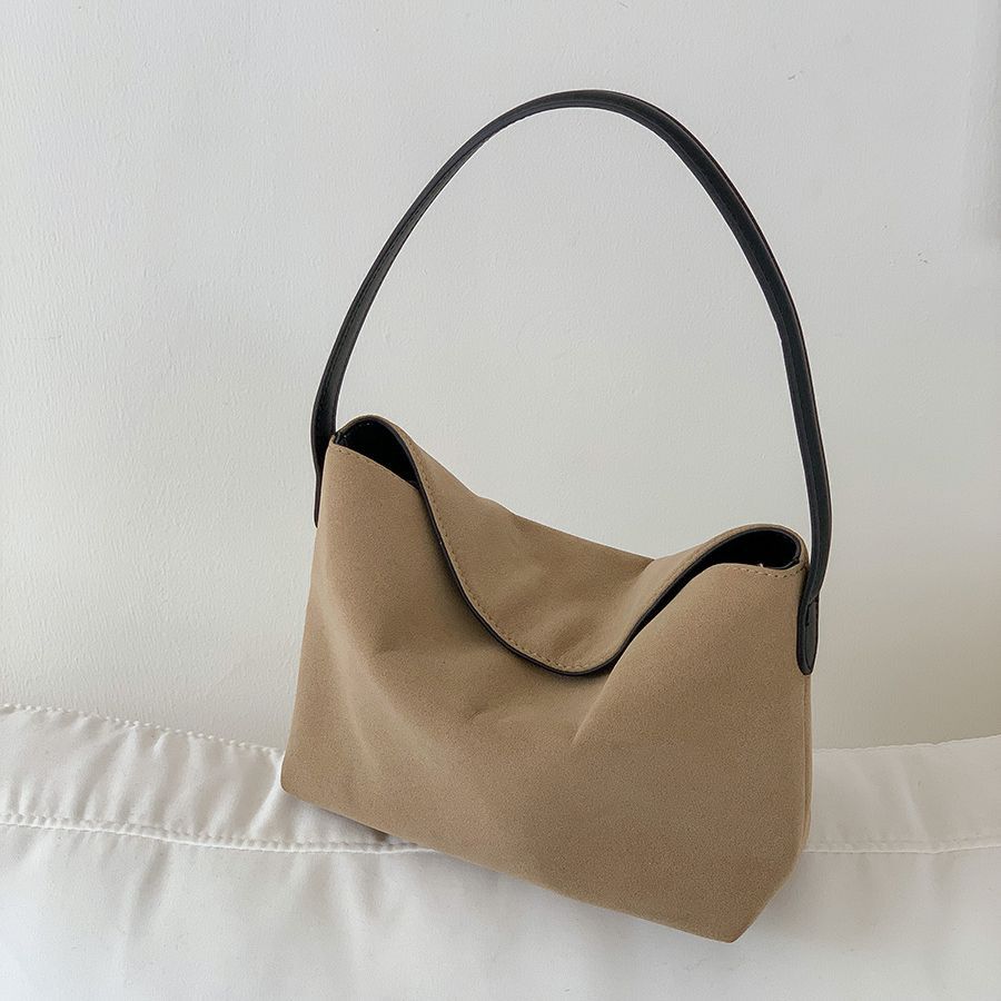 Geantă de subraț din piele întoarsă, geantă de mână de nișă pentru toamnă și iarnă, textură plușată, geantă mică pătrată, la modă și versatilă, de mână_voghion.com