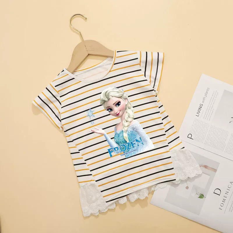 2025 короткая юбка для девочек, супер фея, детская одежда, детская футболка с короткими рукавами, юбка, топ, одежда с рисунком мыши, летняя одежда для девочек