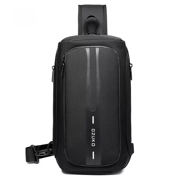 Ozuko Functional Chest Bag Crossbody Bag Oxford Cloth Multi-Compartment Close-Fitting Men's Urban Commuting Chest Bag