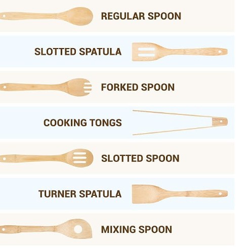 TEMU Pala de bambú Juego de cocina Suministros de cocina Juego de Amazon Pala de bambú Juego de utensilios de cocina Pala de bambú para el hogar