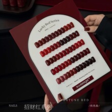 束色20色招财红安可拉红车厘子酒红牛血红新年红甲油胶美博会套装