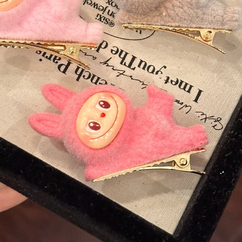 キラキラKT! 少女感猫両面つかみ高級感銀色蝶結びサメ挟み後頭部ヘアクリップ|undefined