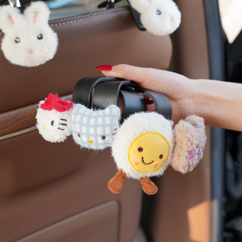Car hook cartoon multi-functional car seat back and rear small car hook cute invisible interior supplies