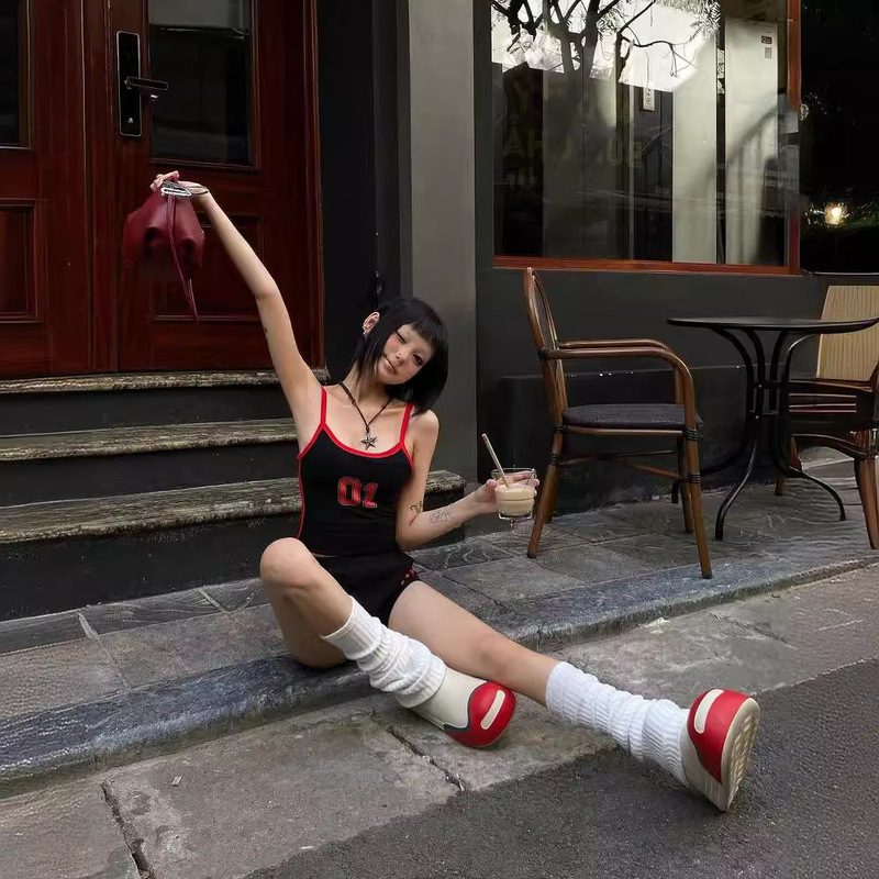 Europe and the United States cross-border camisole shorts suit sexy hot girl y2k millennium girl street everyday wear