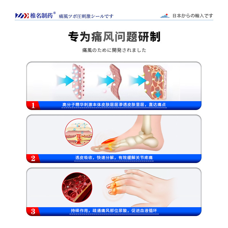 久冈日本椎名制药痛风型穴位刺激贴腱鞘关节肿胀医用贴批代发理疗|undefined