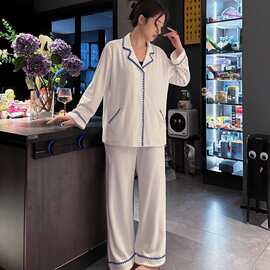 德绒睡衣套装女秋冬天2025新款春秋款加厚磨毛长袖家居服女士冬季