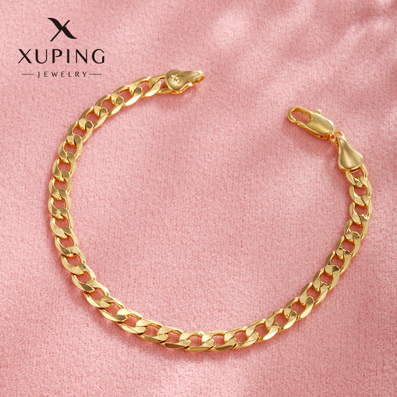 Copper golden bracelet hip-hop style