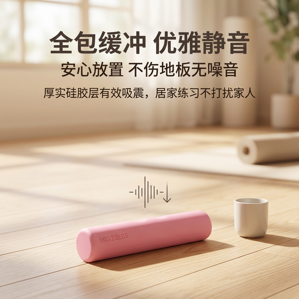 1kg软哑铃家用健身跳绳专用负重训练防滑硅胶负重哑铃