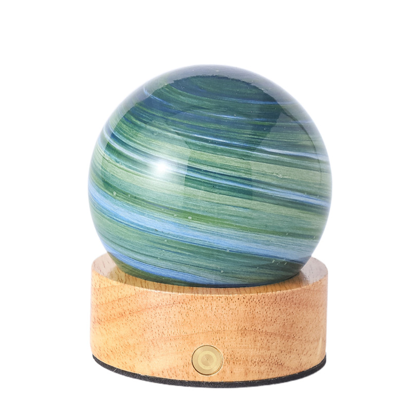 Cross-border Planet Night Light With Integrated Lighting, Romantic Sunset Starry Sky Glass Lamp, Bedroom Bedside Lamp_voghion.com