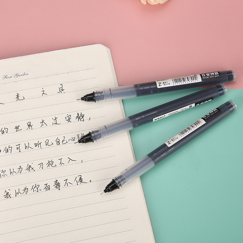 Chenguang straight liquid gel pen large capacity full needle tube straight liquid signature pen can write ball pen homework artifact