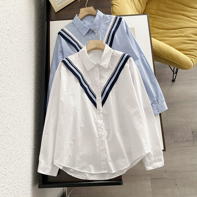 【New Pure Cotton Style】Women's Export Clothing with Cut Tags, Discounted for Outerwear, 2026 New Large V-Neck Ribbed Shirt for Women, Spring and Autumn