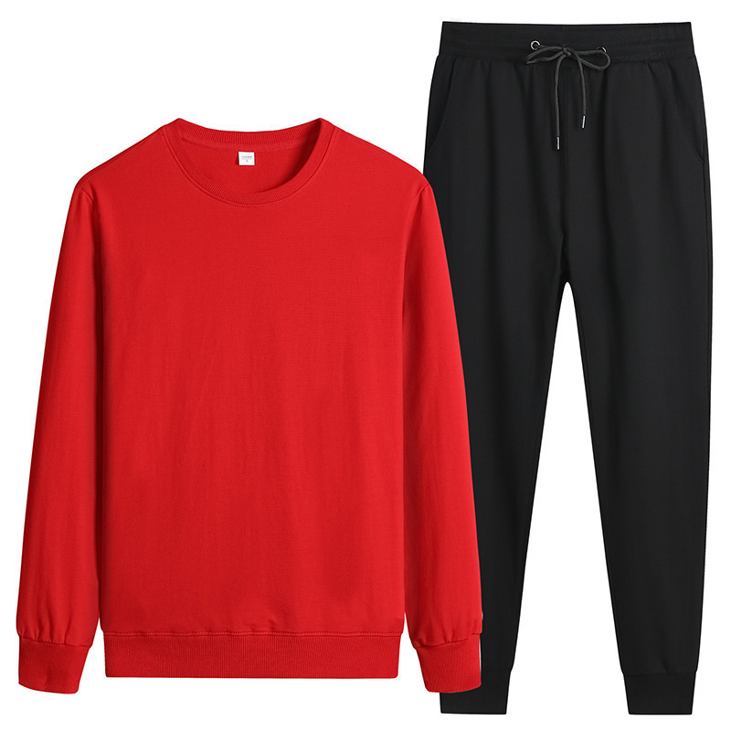 Vêtements pour hommes Nouveaux vêtements de sport coréens pour hommes d'automne et d'hiver pour hommes, beau costume décontracté à col rond, costume deux pièces pour hommes loisirs_voghion.com