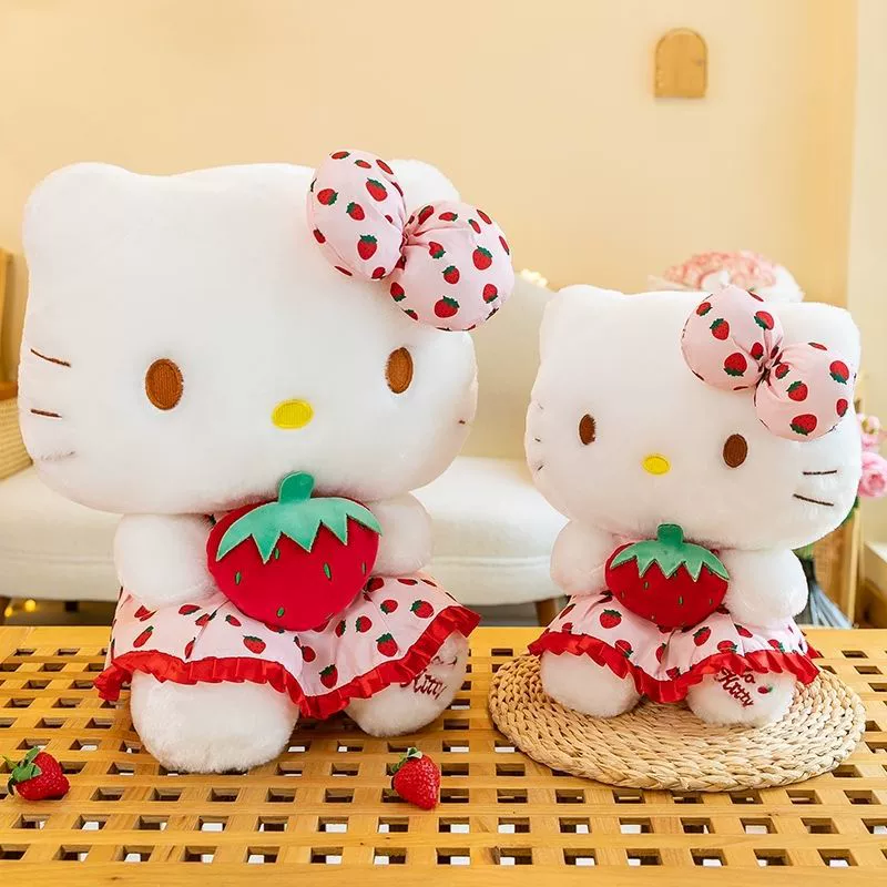(Граничная торговля), Hello Kitty, мультяшная клубника, милая плюшевая игрушка, кукла-тряпка, подарок на день рождения