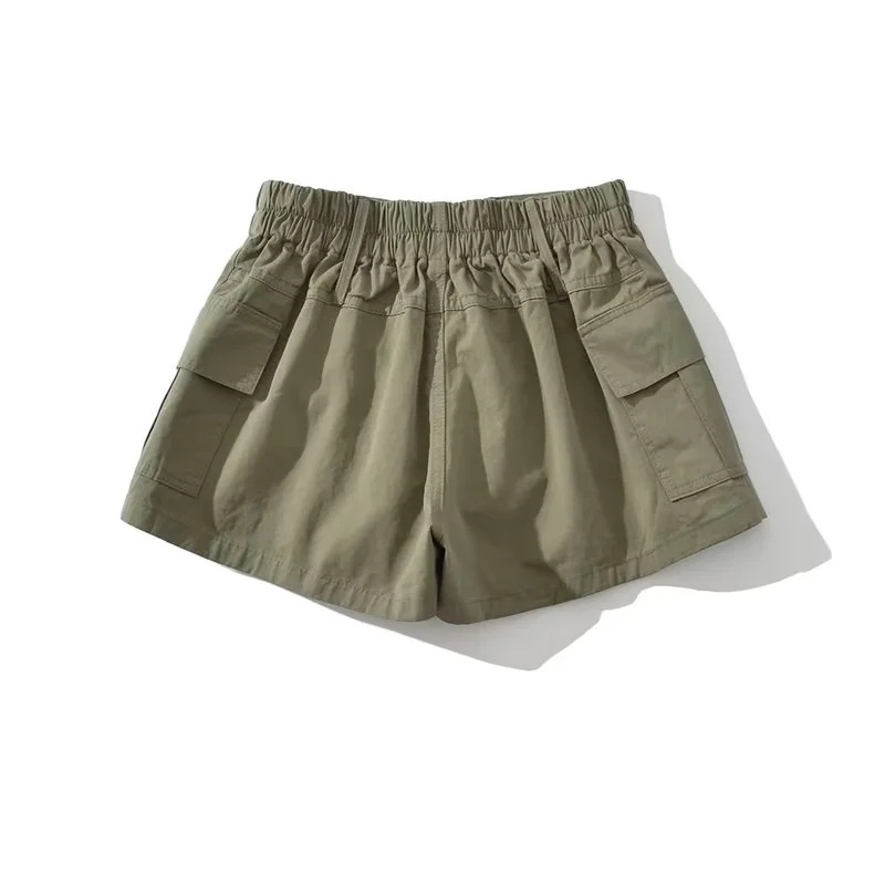 308g Weight Shorts Pants Length Cotton Fabric Type High Waist Waist Line Casual Pants, Cargo Pants, Shorts Pants Type Inelastic Elasticity Daily Occasion Regular Fit Fit Type Solid Color Pattern Summer Season Women's Gender Streetwear Style Women's Daily Streetwear Solid Color Shorts Casual Pants Cargo Pants Shorts 4