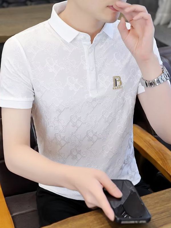 Silk summer elite thin trend short sleeve T-shirt
