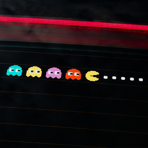 Little Overlord Pac Doud Car Sticker Creative Personality Cute Cartoon Electric Motorcycle Decorative Scratch Sticker Car Sticker