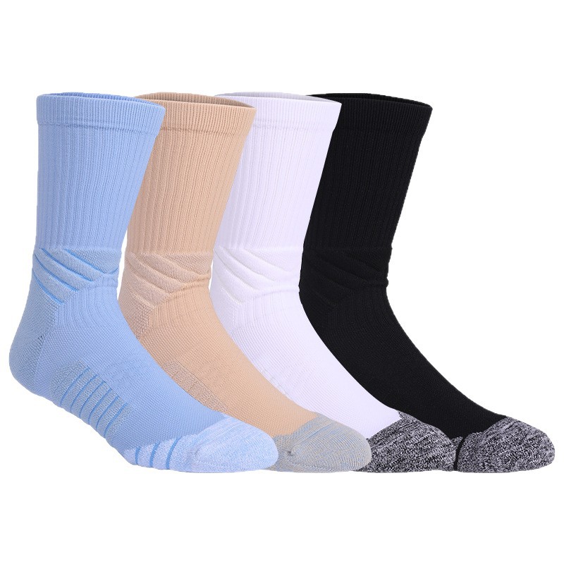 Medias de baloncesto al por mayor transfronterizas personalizadas gruesas toallas para hombres profesionales de élite envolvendo calcetines deportivos etiquetados