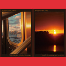 10张落日信箱卡片浪漫高颜值明信片客厅卧室宿舍墙面装饰背景墙贴