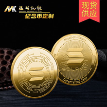 批发金属新数字虚拟币SOLRNR币 BTC 币安币 ETH 比特币纪念币收藏