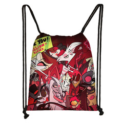 新款地獄客棧束口袋兒童學生大容量便攜雙肩背包戶外收納袋跨境批