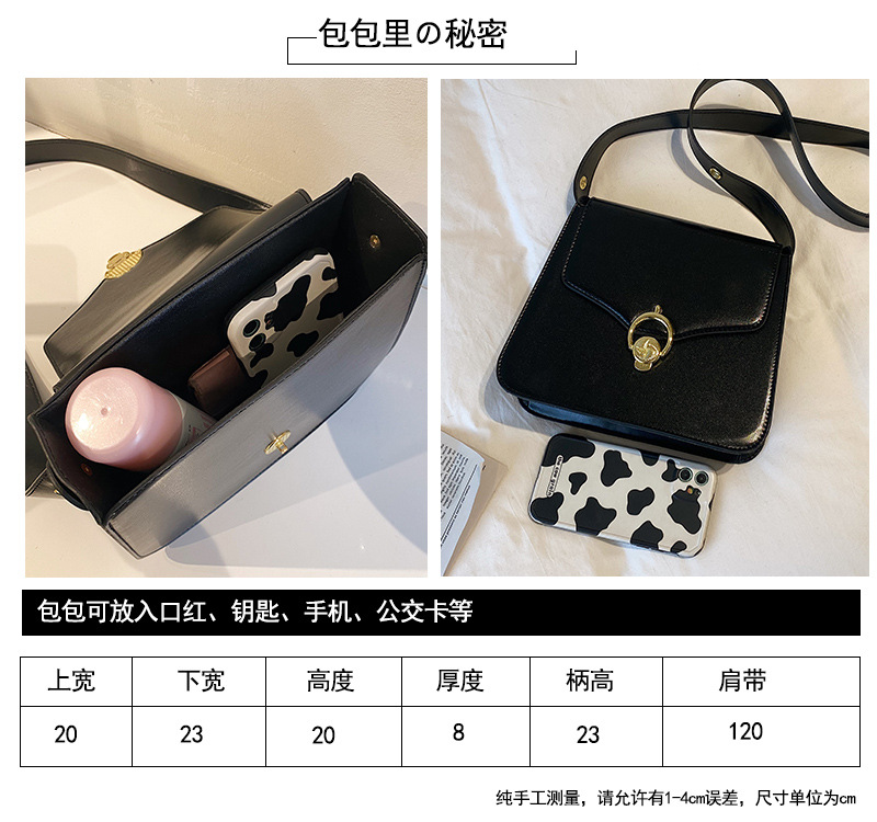 Retro Bag Autumn And Winter New Fashion One-shoulder Messenger Bag Ins Texture Simple Small Square Bag display picture 2