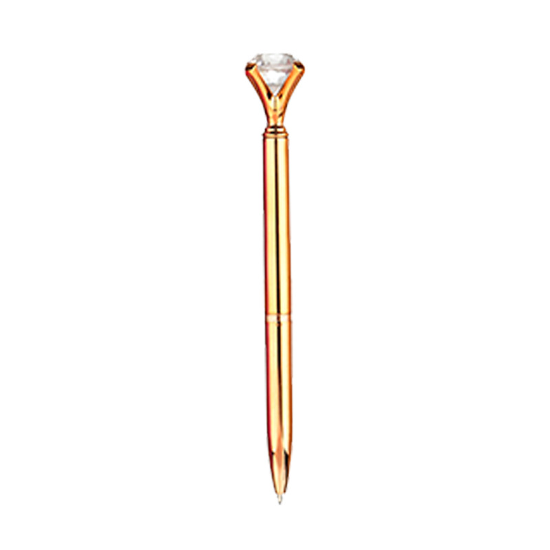 Pluma de diamante creativa personalizada de textura metálica pluma de bola logotipo imprimible bolígrafo de firma de bolígrafo publicitario de regalo para estudiantes